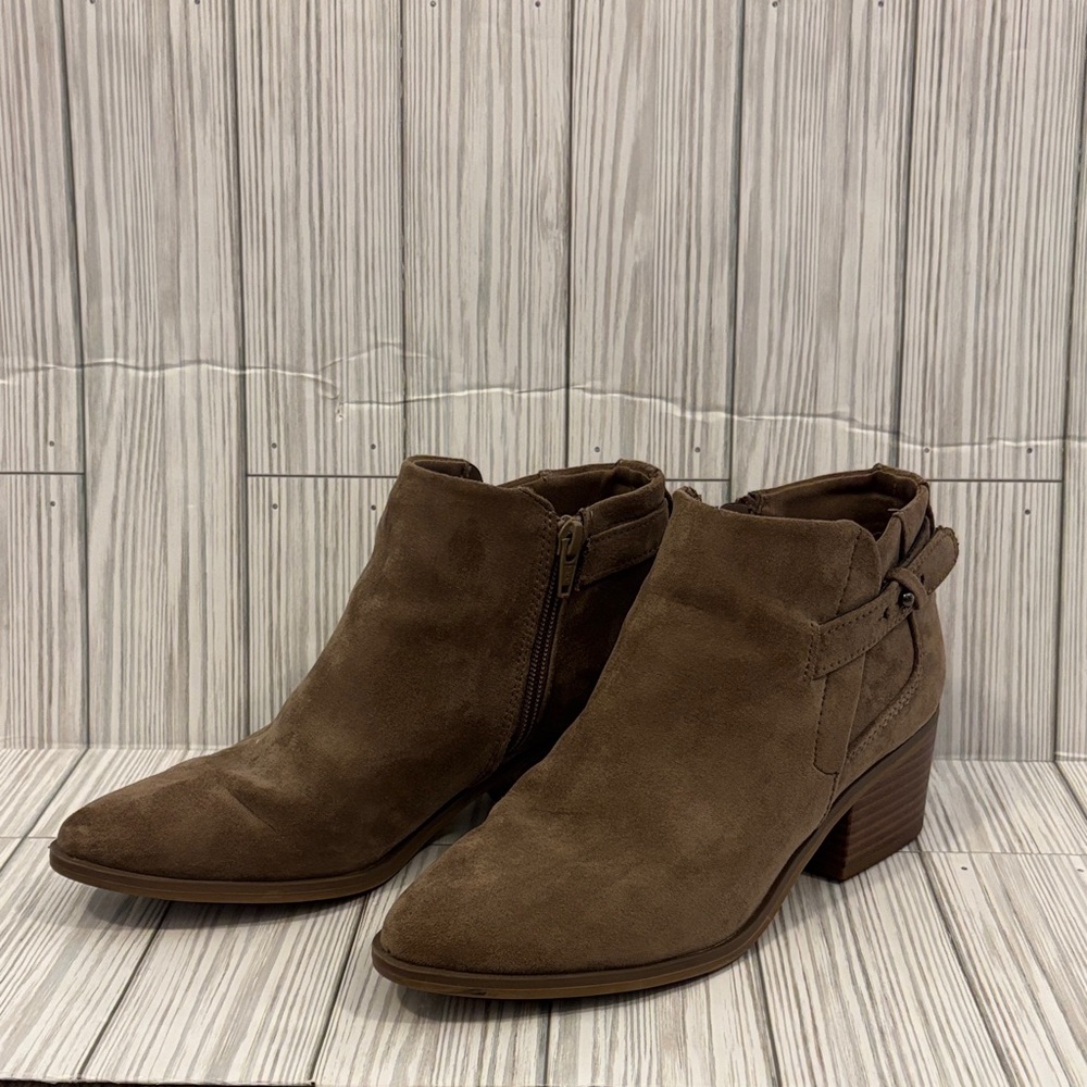a new day Tan Suede Ankle Booties